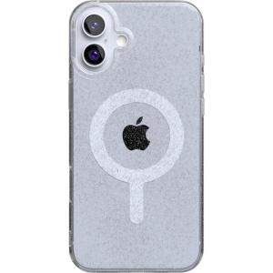 Casely iPhone 16 Case | Nantucket Cottage | Blue Hydrangea | Compatible with MagSafe | Classic Ultra Slim Design(Clear Skies | Clear Shimmer)