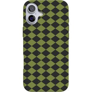 Casely iPhone 16 Case | Nantucket Cottage | Blue Hydrangea | Compatible with MagSafe | Classic Ultra Slim Design(Harlequin Wicked Diamond | Black and Green)