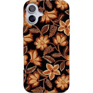 Casely iPhone 16 Case | Nantucket Cottage | Blue Hydrangea | Compatible with MagSafe | Classic Ultra Slim Design(Maple Flowers | Floral Foliage)