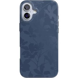 Casely iPhone 16 Case | Nantucket Cottage | Blue Hydrangea | Compatible with MagSafe | Classic Ultra Slim Design(Moody Monochrome | Twilight Flora)