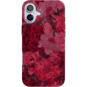 Casely iPhone 16 Case | Nantucket Cottage | Blue Hydrangea | Compatible with MagSafe | Classic Ultra Slim Design(Romance Novel | Moody Floral)