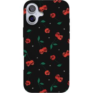 Casely iPhone 16 Case | Nantucket Cottage | Blue Hydrangea | Compatible with MagSafe | Classic Ultra Slim Design(Sweet Revenge | Cherry Skulls)