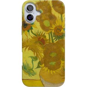 Casely iPhone 16 Case | Nantucket Cottage | Blue Hydrangea | Compatible with MagSafe | Classic Ultra Slim Design(Van Gogh | Sunflowers Floral)