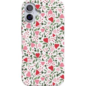 Casely iPhone 16 Case | Nantucket Cottage | Blue Hydrangea | Compatible with MagSafe | Classic Ultra Slim Design(Vines of Love | Floral Heart)