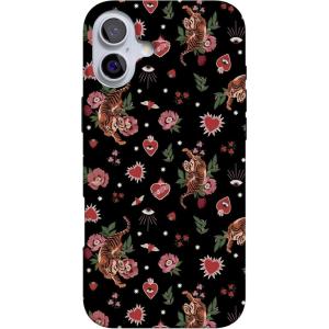 Casely iPhone 16 Case | Nantucket Cottage | Blue Hydrangea | Compatible with MagSafe | Classic Ultra Slim Design(Wild at Heart | Tiger)