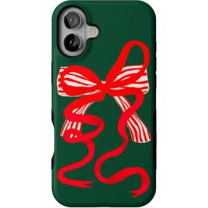 Casely iPhone 16 Case | Santa’s Favorite | Holiday Bow | Bold Protective Design | MagSafe Compatible Design