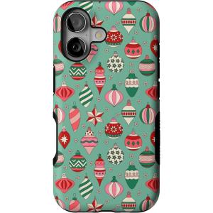 Casely iPhone 16 Plus Case | All Decked Out | Festive Ornaments | Bold Protective Design | MagSafe Compatible Design