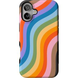 Casely iPhone 16 Plus Case | Bordeaux Rose | Moody Monochrome | Bold Protective Design | Compatible with MagSafe(Love for All | Rainbow Pride)