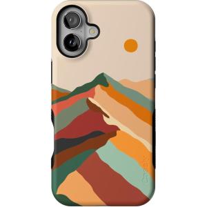 Casely iPhone 16 Plus Case | Bordeaux Rose | Moody Monochrome | Bold Protective Design | Compatible with MagSafe(Magic Mountain | Colorblock)