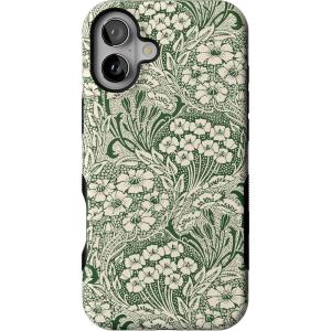 Casely iPhone 16 Plus Case | Bordeaux Rose | Moody Monochrome | Bold Protective Design | Compatible with MagSafe(Mystic Meadow | Green Gardens)