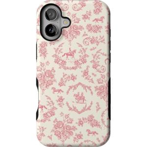Casely iPhone 16 Plus Case | Bordeaux Rose | Moody Monochrome | Bold Protective Design | Compatible with MagSafe(Western Bloom | Jenna Palek x Casely)