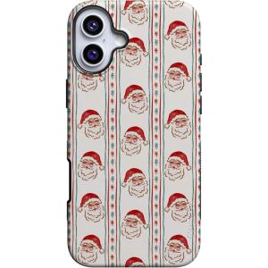 Casely iPhone 16 Plus Case | Jolly St. Nick | Retro Claus | Bold Protective Design | MagSafe Compatible Design