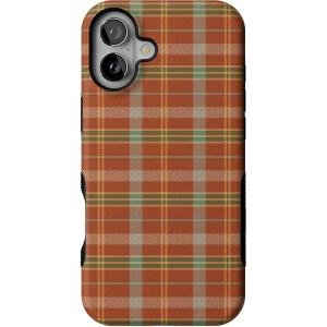 Casely iPhone 16 Plus Case | Spiced Chai | Fall Plaid | Bold Protective Design | MagSafe Compatible Design