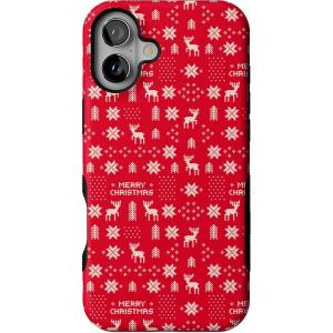 Casely iPhone 16 Plus Case | Stocking Stuffer | Christmas Knit | Bold Protective Design | MagSafe Compatible Design