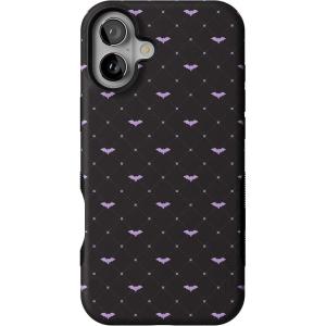 Casely iPhone 16 Plus Case | Such a Battie | Purple Bats | Bold Protective Design | MagSafe Compatible Design