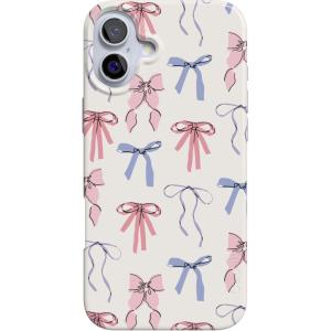 Casely iPhone 16 Plus Case | Tulip Tapestry | Jenna Palek x Casely | Compatible with MagSafe | Classic Ultra Thin Design(Coquette Girlie | Pastel Bows)