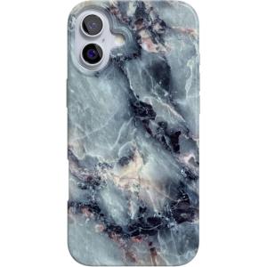 Casely iPhone 16 Plus Case | Tulip Tapestry | Jenna Palek x Casely | Compatible with MagSafe | Classic Ultra Thin Design(Deep Sea | Blue Marble)