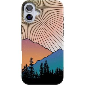 Casely iPhone 16 Plus Case | Tulip Tapestry | Jenna Palek x Casely | Compatible with MagSafe | Classic Ultra Thin Design(Golden Hour | Mountain Sunset)