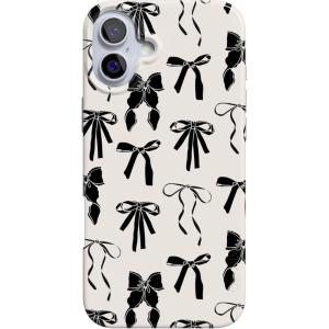 Casely iPhone 16 Plus Case | Tulip Tapestry | Jenna Palek x Casely | Compatible with MagSafe | Classic Ultra Thin Design(Goth Girlie | Black Bows)