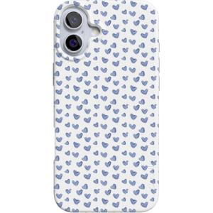 Casely iPhone 16 Plus Case | Tulip Tapestry | Jenna Palek x Casely | Compatible with MagSafe | Classic Ultra Thin Design(Lovebug | Blue Hearts)
