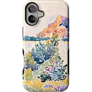 Casely iPhone 16 Plus Case | Twilight Flora | Moody Monochrome | Bold Protective Design | Compatible with MagSafe(Calm Waters | The Met Museum)