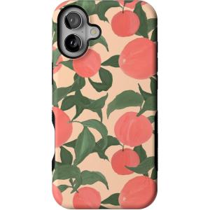 Casely iPhone 16 Plus Case | Twilight Flora | Moody Monochrome | Bold Protective Design | Compatible with MagSafe(Feeling Peachy | Blush Vines)