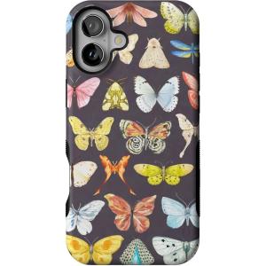 Casely iPhone 16 Plus Case | Twilight Flora | Moody Monochrome | Bold Protective Design | Compatible with MagSafe(Midnight Monarch | Jenna Palek x Casely)