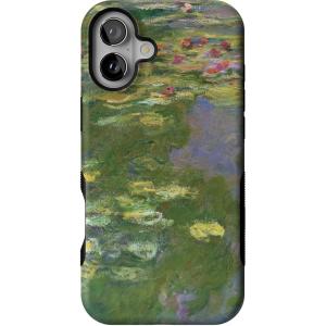 Casely iPhone 16 Plus Case | Twilight Flora | Moody Monochrome | Bold Protective Design | Compatible with MagSafe(Monet’s Water Lilies | The Met Museum)
