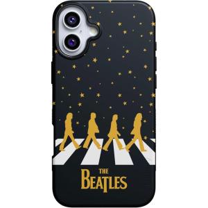 Casely iPhone 16 Plus Case | Twilight Flora | Moody Monochrome | Bold Protective Design | Compatible with MagSafe(Night Walk | The Beatles Abbey Road Dual Image)