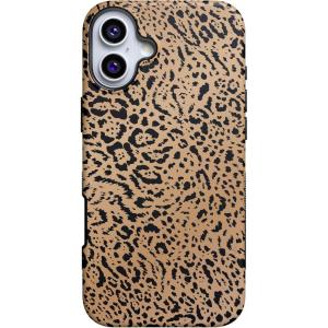 Casely iPhone 16 Plus Case | Van Gogh | Skull of a Skeleton with Burning Cigarette | Bold Protective Design | Compatible with MagSafe(Born to Be Wild | Jaguar Print)