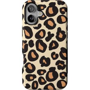 Casely iPhone 16 Plus Case | Van Gogh | Skull of a Skeleton with Burning Cigarette | Bold Protective Design | Compatible with MagSafe(Into the Wild | Leopard Print)