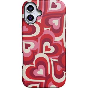 Casely iPhone 16 Plus Case | Van Gogh | Skull of a Skeleton with Burning Cigarette | Bold Protective Design | Compatible with MagSafe(Love Song Remix | Ombre Hearts)