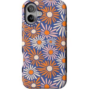 Casely iPhone 16 Plus Case | Van Gogh | Skull of a Skeleton with Burning Cigarette | Bold Protective Design | Compatible with MagSafe(Spring Forward | Daisy Floral)