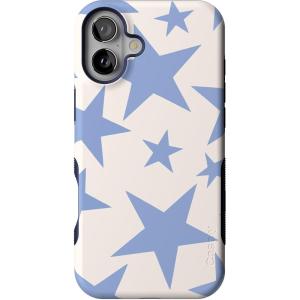 Casely iPhone 16 Plus Case | Van Gogh | Skull of a Skeleton with Burning Cigarette | Bold Protective Design | Compatible with MagSafe(Stars Align | Blue & White Stars)