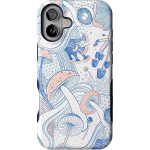 Casely iPhone 16 Plus Case | Van Gogh | Skull of a Skeleton with Burning Cigarette | Bold Protective Design | Compatible with MagSafe(The Fun Guy | Enchanted Forest Mushroom Floral)