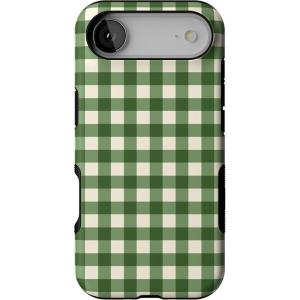 Casely iPhone 17 Air Case | Checked Twice | Green Plaid | Bold Protective Design | MagSafe Compatible Design