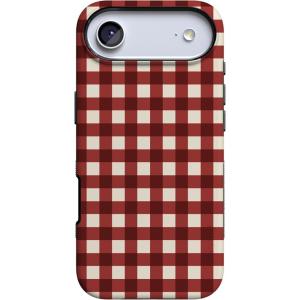 Casely iPhone 17 Air Case | Checked Twice | Red Plaid | Bold Protective Design | MagSafe Compatible Design