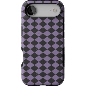 Casely iPhone 17 Air Case | Harlequin Midnight Diamond | Black and Purple | Bold Protective Design | MagSafe Compatible Design
