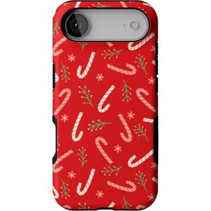 Casely iPhone 17 Air Case | Peppermint Kiss | Candy Cane | Bold Protective Design | MagSafe Compatible Design