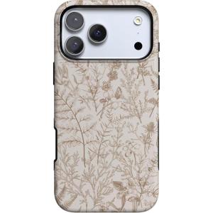 Casely iPhone 17 Pro Max Case | Bordeaux Rose | Moody Monochrome | Bold Protective Design | Compatible with MagSafe(Beige Garden | Neutral Floral)