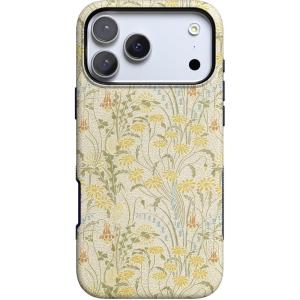 Casely iPhone 17 Pro Max Case | Bordeaux Rose | Moody Monochrome | Bold Protective Design | Compatible with MagSafe(Boho Blooms | Golden Floral)