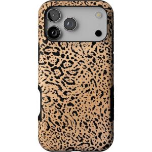 Casely iPhone 17 Pro Max Case | Bordeaux Rose | Moody Monochrome | Bold Protective Design | Compatible with MagSafe(Born to Be Wild | Jaguar Print)