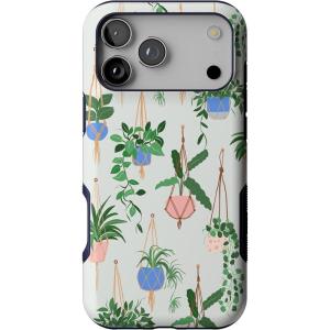 Casely iPhone 17 Pro Max Case | Bordeaux Rose | Moody Monochrome | Bold Protective Design | Compatible with MagSafe(Hanging Around | Potted Plants Floral)