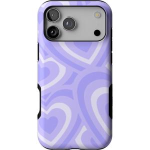 Casely iPhone 17 Pro Max Case | Bordeaux Rose | Moody Monochrome | Bold Protective Design | Compatible with MagSafe(Love Song | Lavender Heart)