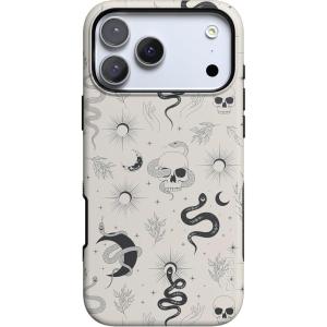 Casely iPhone 17 Pro Max Case | Bordeaux Rose | Moody Monochrome | Bold Protective Design | Compatible with MagSafe(No Further Explanation | Snakes & Skulls)