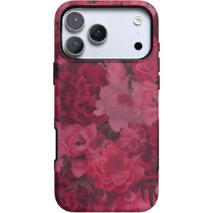 Casely iPhone 17 Pro Max Case | Bordeaux Rose | Moody Monochrome | Bold Protective Design | Compatible with MagSafe(Romance Novel | Moody Floral)