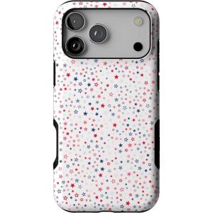 Casely iPhone 17 Pro Max Case | Bordeaux Rose | Moody Monochrome | Bold Protective Design | Compatible with MagSafe(Seeing Stars | Red  White & Blue)