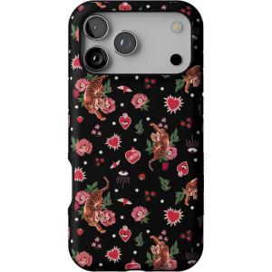 Casely iPhone 17 Pro Max Case | Bordeaux Rose | Moody Monochrome | Bold Protective Design | Compatible with MagSafe(Wild at Heart | Tiger)