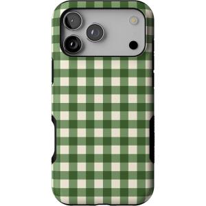Casely iPhone 17 Pro Max Case | Checked Twice | Green Plaid | Bold Protective Design | MagSafe Compatible Design