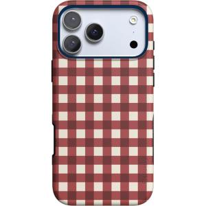 Casely iPhone 17 Pro Max Case | Checked Twice | Red Plaid | Bold Protective Design | MagSafe Compatible Design